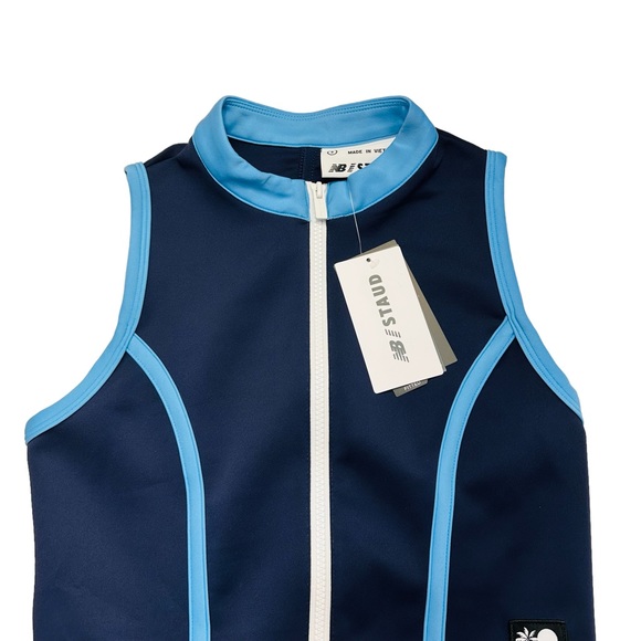 STAUD X NB Neoprene Zip Through Dress - Peacoat Navy Blue - Picture 13 of 15